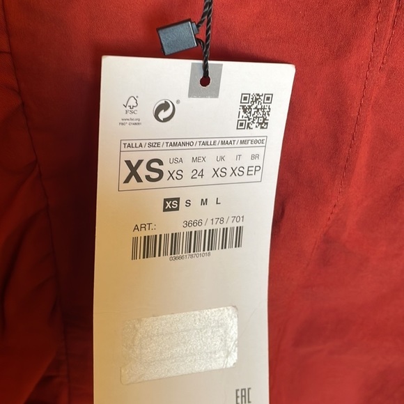 ZARA Ruffled Poplin Cropped Top - Picture 9 of 11